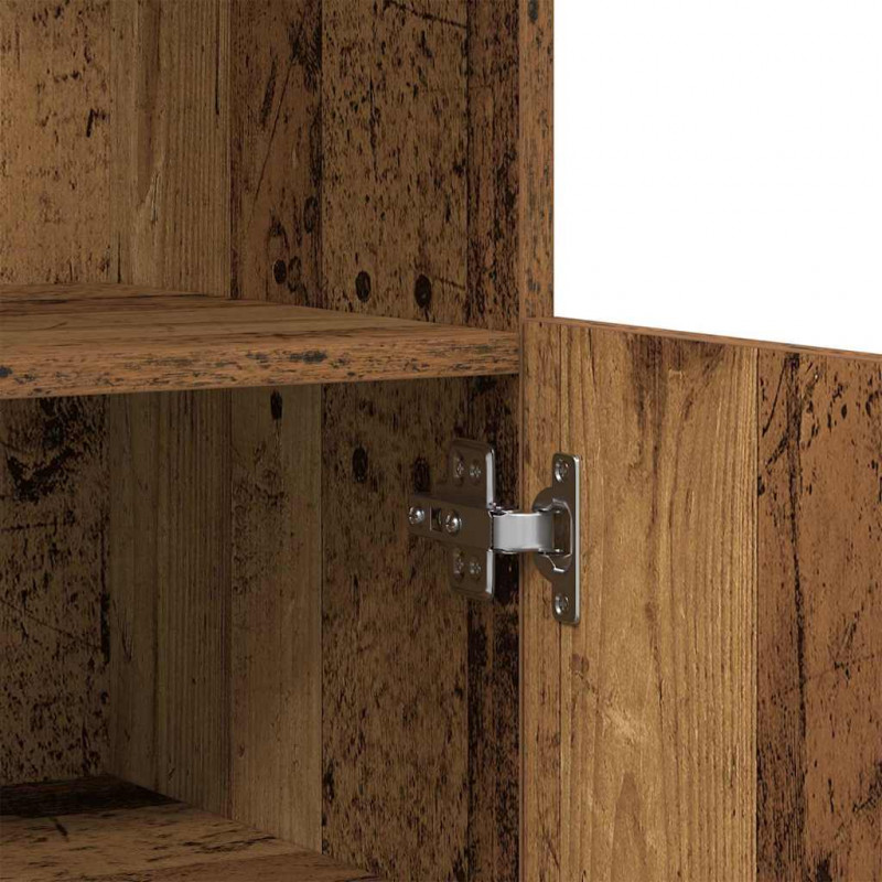 Komoda LED Brązowy 60 x 37 x 100 cm Materiał drewnopochodny