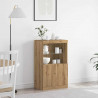 Komoda LED Brązowy 60 x 37 x 100 cm Materiał drewnopochodny