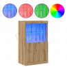 Komoda LED Brązowy 60 x 37 x 100 cm Materiał drewnopochodny