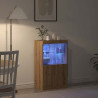Komoda LED Brązowy 60 x 37 x 100 cm Materiał drewnopochodny