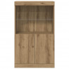 Komoda LED Brązowy 60 x 37 x 100 cm Materiał drewnopochodny