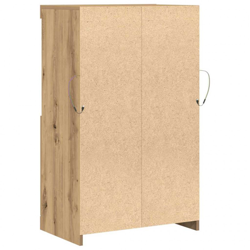 Komoda LED Brązowy 60 x 37 x 100 cm Materiał drewnopochodny