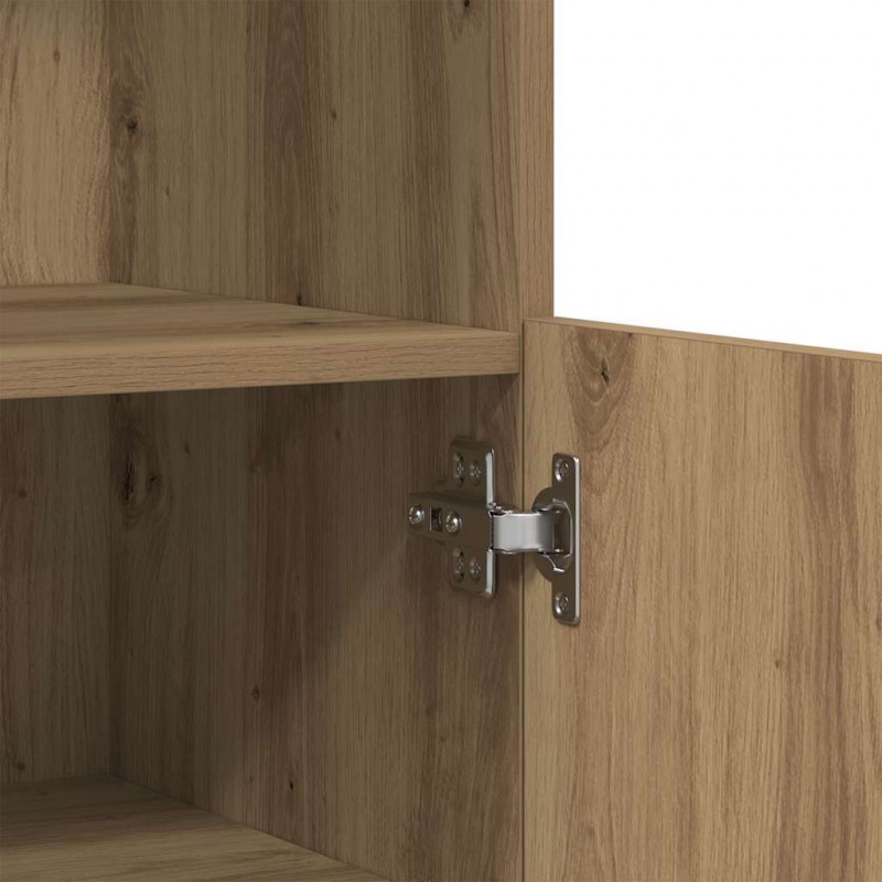 Komoda LED Brązowy 60 x 37 x 100 cm Materiał drewnopochodny