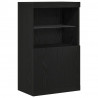 Komoda LED Czarny 60 x 37 x 100 cm Materiał drewnopochodny