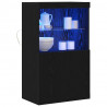 Komoda LED Czarny 60 x 37 x 100 cm Materiał drewnopochodny