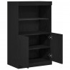 Komoda LED Czarny 60 x 37 x 100 cm Materiał drewnopochodny