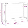 Stojak na drewno opałowe 90x28x65 cm Stal walcowana na zimno