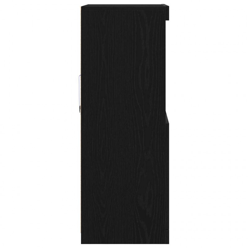 Komoda LED Czarny 60 x 37 x 100 cm Materiał drewnopochodny