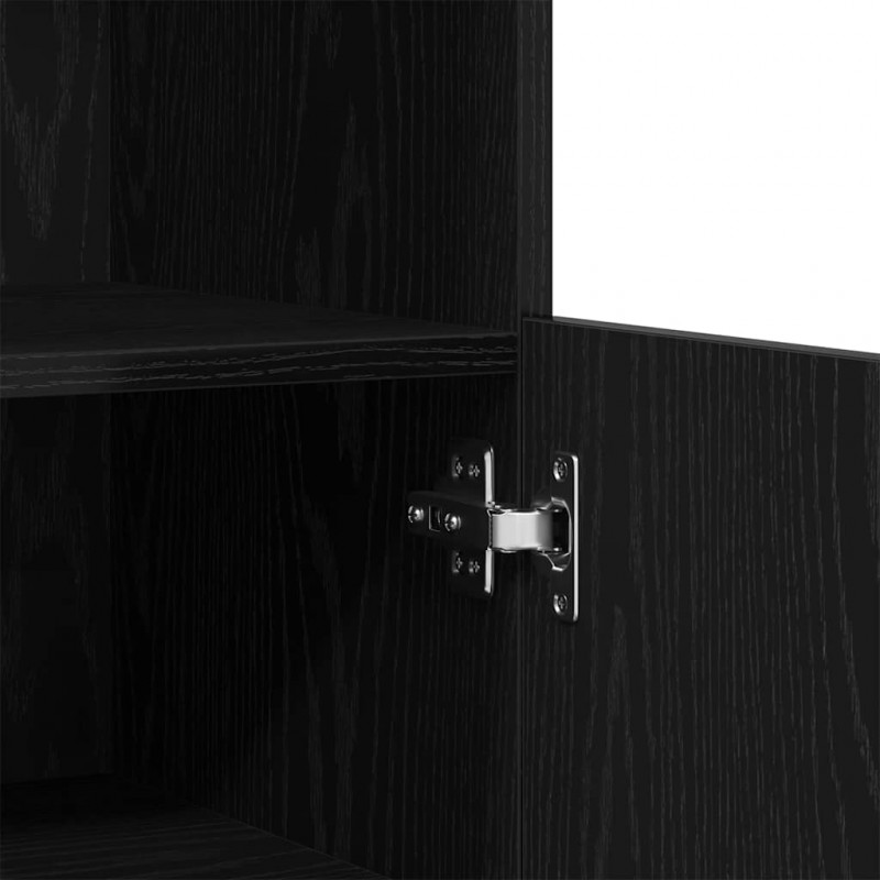 Komoda LED Czarny 60 x 37 x 100 cm Materiał drewnopochodny