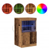 Komoda LED Stare drewno 41 x 37 x 67 cm Materiał drewnopochodny