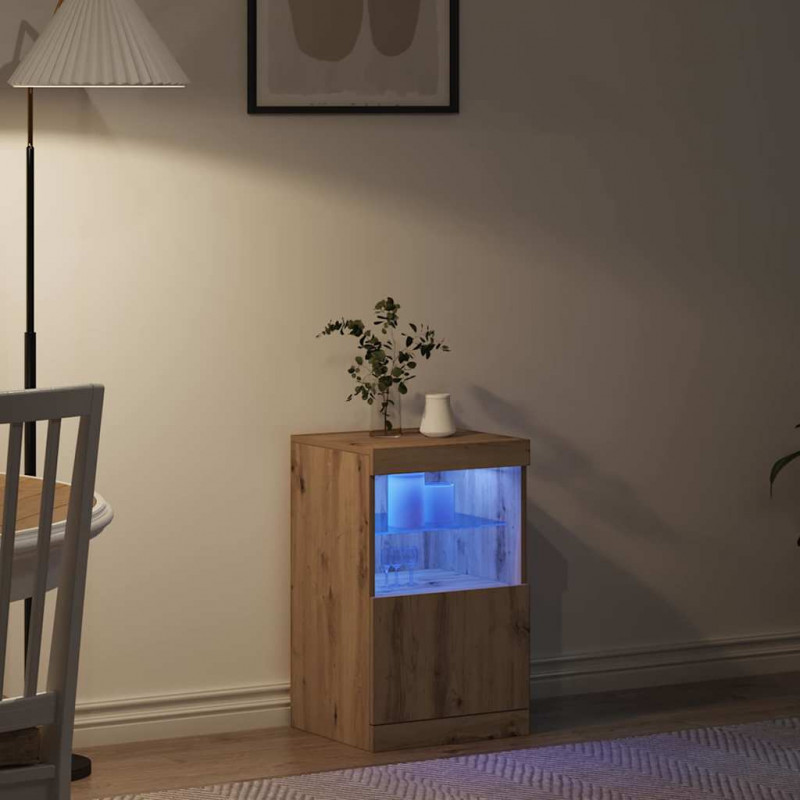 Komoda LED Ze LED Lights Dąb rzemieślniczy 41 x 37 x 67 cm