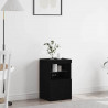 Komoda LED Czarny Dąb 41 x 37 x 67 cm Materiał drewnopochodny