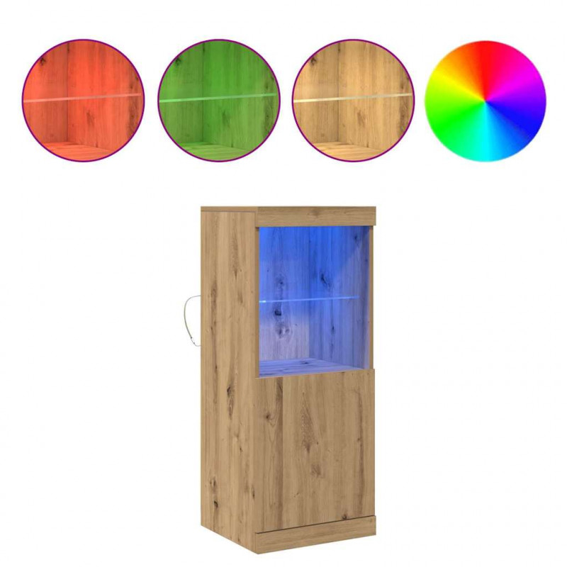 Komoda LED Ze LED Lights Dąb rzemieślniczy 41 x 37 x 100 cm