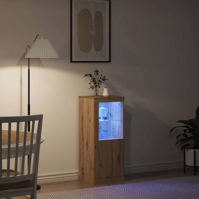 Komoda LED Ze LED Lights Dąb rzemieślniczy 41 x 37 x 100 cm