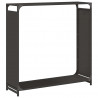 Stojak na drewno opałowe czarny 90x28x90 cm