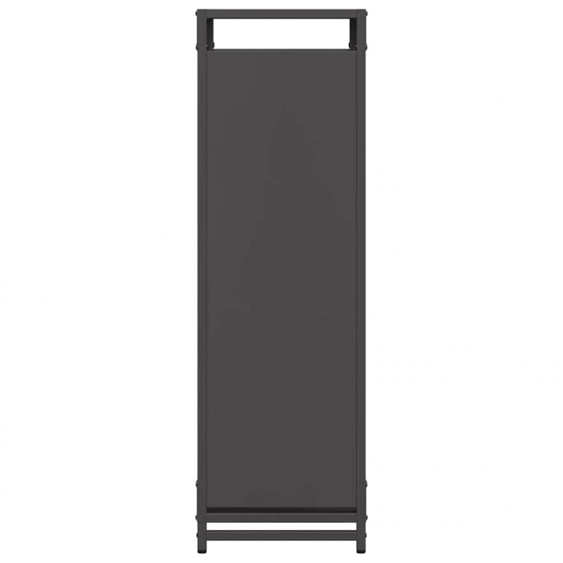 Stojak na drewno opałowe czarny 90x28x90 cm