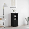Komoda LED Czarny Dąb 41 x 37 x 100 cm Materiał drewnopochodny