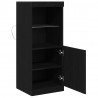 Komoda LED Czarny Dąb 41 x 37 x 100 cm Materiał drewnopochodny