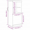 Komoda LED Czarny Dąb 41 x 37 x 100 cm Materiał drewnopochodny