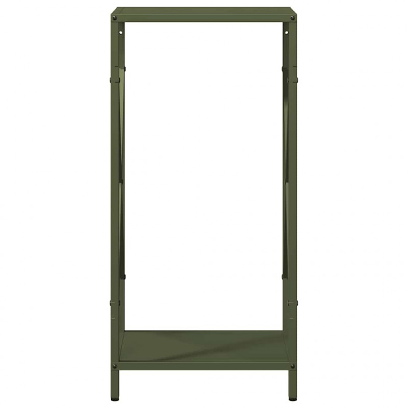 Stojak na drewno opałowe Oliwkowy Zielony 34x25x70 cm