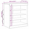 Komoda LED Ze LED Lights Stare drewno 60,5 x 37 x 67 cm