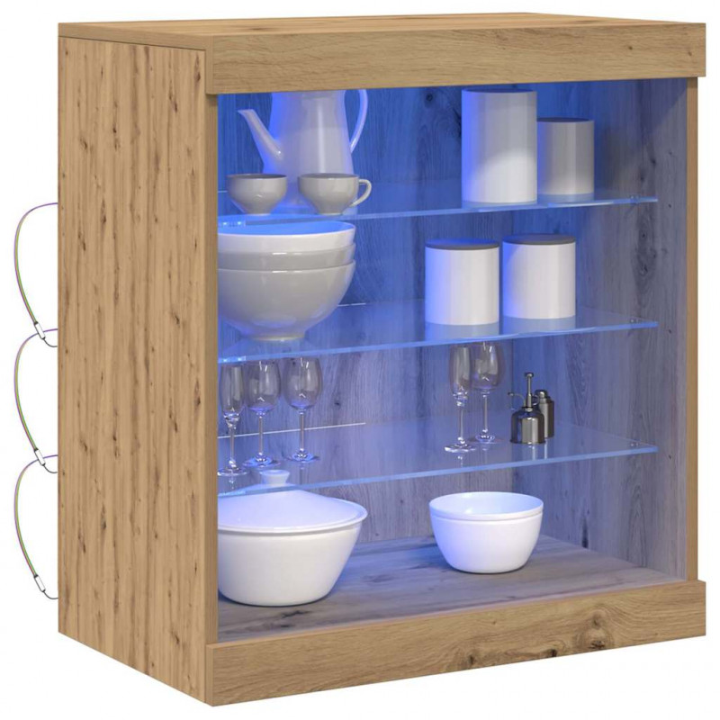 Komoda LED Ze LED Lights Dąb rzemieślniczy 60,5 x 37 x 67 cm
