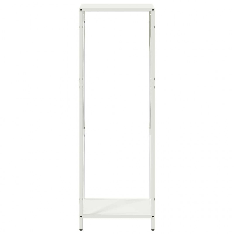 Stojak na drewno opałowe biały 34x25x100 cm