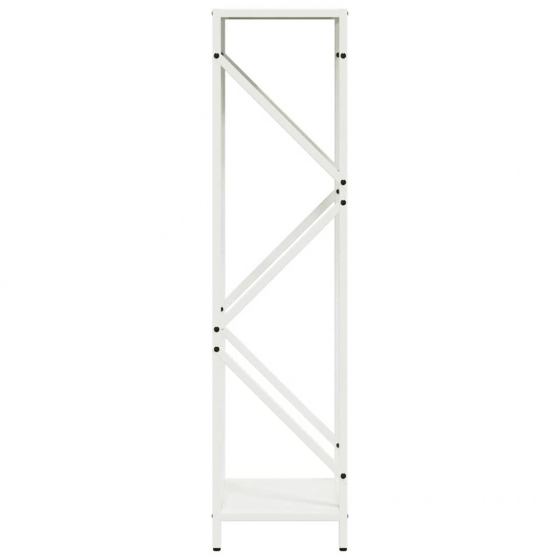 Stojak na drewno opałowe biały 34x25x100 cm