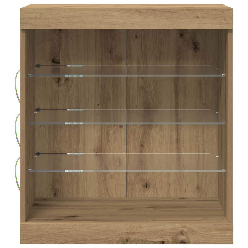 Komoda LED Ze LED Lights Dąb rzemieślniczy 60,5 x 37 x 67 cm