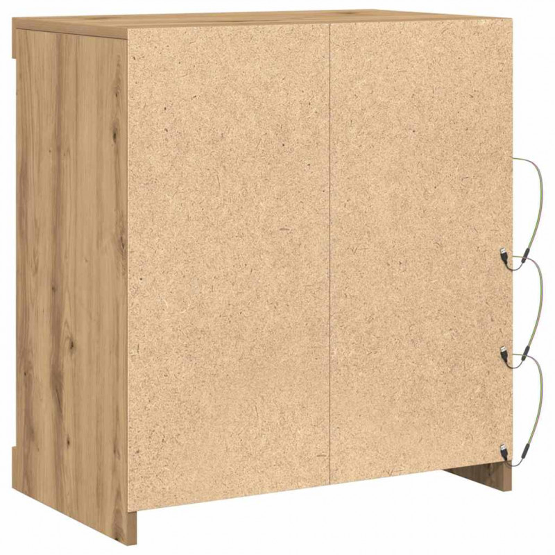 Komoda LED Ze LED Lights Dąb rzemieślniczy 60,5 x 37 x 67 cm