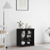 Komoda LED Czarny Dąb 60,5 x 37 x 67 cm Materiał drewnopochodny