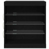 Komoda LED Czarny Dąb 60,5 x 37 x 67 cm Materiał drewnopochodny