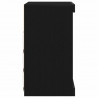 Komoda LED Czarny Dąb 60,5 x 37 x 67 cm Materiał drewnopochodny