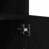 Komoda LED Czarny Dąb 60,5 x 37 x 67 cm Materiał drewnopochodny