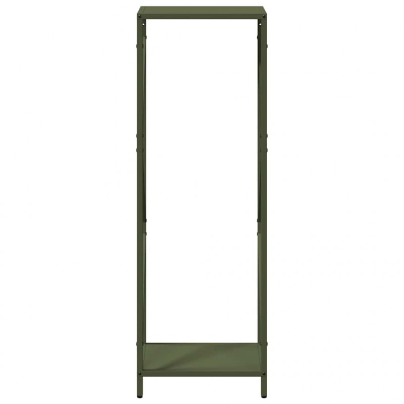 Stojak na drewno opałowe Oliwkowy Zielony 34x25x100 cm