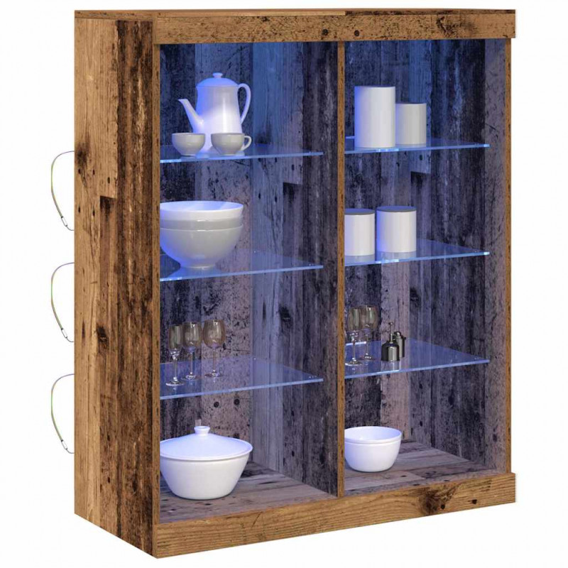 Komoda LED Ze LED Lights Stare drewno 41 x 37 x 100 cm