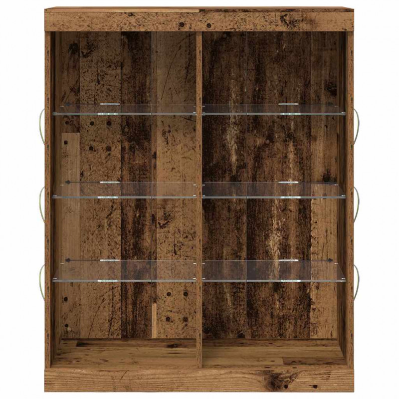 Komoda LED Ze LED Lights Stare drewno 41 x 37 x 100 cm