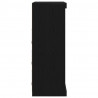 Komoda LED Czarny Dąb 41 x 37 x 100 cm Materiał drewnopochodny