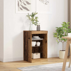 Komoda LED Stare drewno 41 x 37 x 67 cm Materiał drewnopochodny
