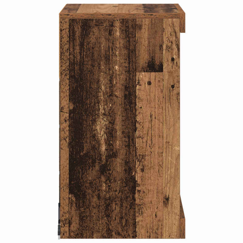 Komoda LED Stare drewno 41 x 37 x 67 cm Materiał drewnopochodny