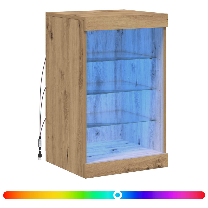 Komoda LED Ze LED Lights Dąb rzemieślniczy 41 x 37 x 67 cm