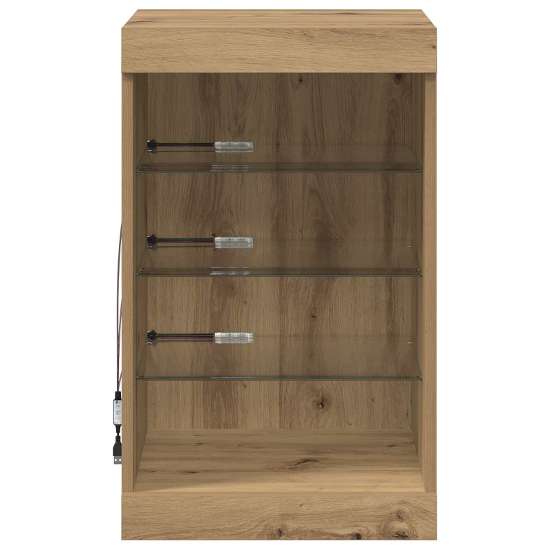 Komoda LED Ze LED Lights Dąb rzemieślniczy 41 x 37 x 67 cm