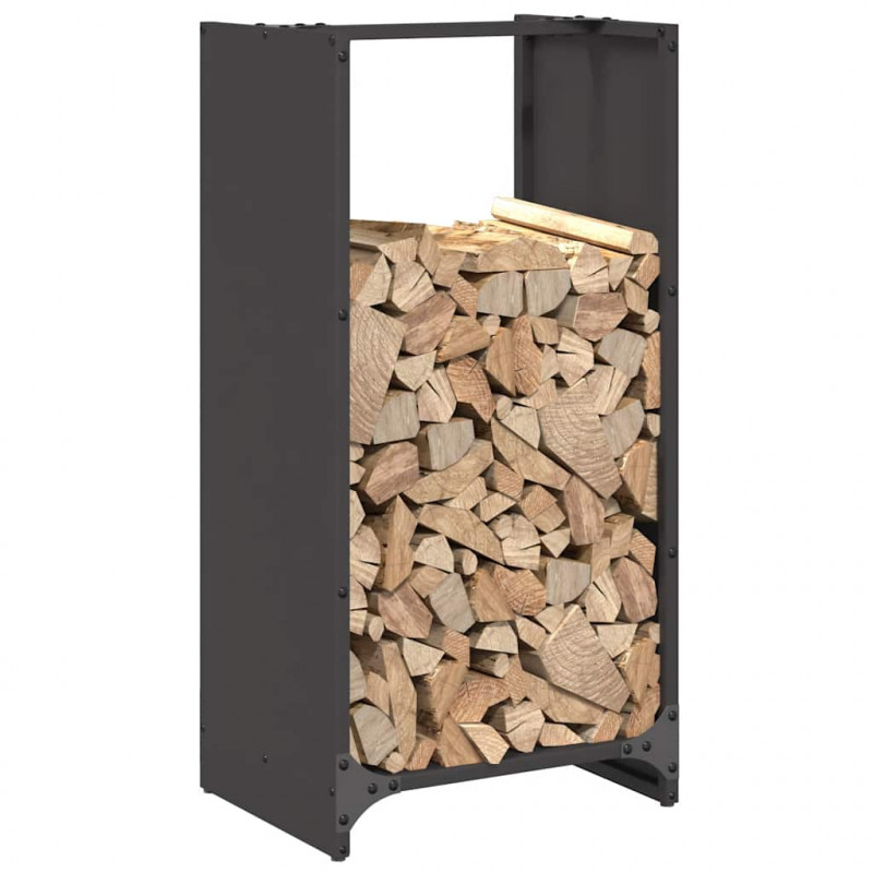 Stojak na drewno opałowe 40x30x80 cm Stal walcowana na zimno