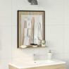 Lustro łazienkowe z półką Z lustrem Czarny 50 x 12 x 60 cm