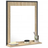Lustro łazienkowe z półką Z lustrem Czarny 50 x 12 x 60 cm