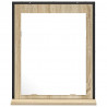 Lustro łazienkowe z półką Z lustrem Czarny 50 x 12 x 60 cm