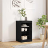 Komoda LED Czarny Dąb 41 x 37 x 67 cm Materiał drewnopochodny