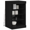 Komoda LED Czarny Dąb 41 x 37 x 67 cm Materiał drewnopochodny