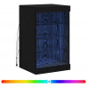 Komoda LED Czarny Dąb 41 x 37 x 67 cm Materiał drewnopochodny