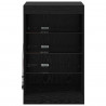 Komoda LED Czarny Dąb 41 x 37 x 67 cm Materiał drewnopochodny